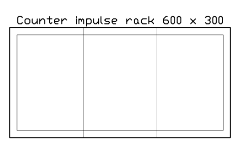 Anteprima del simbolo Counter impulse rack 600 x 300, blocco SMK_IMPULSE_RACK