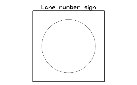 Anteprima del simbolo Lane number sign, blocco SMK_LANE_NUMBER