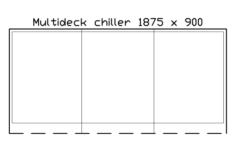 Anteprima del simbolo Multideck chiller 1875 x 900, blocco SMK_MULTIDECK_1875