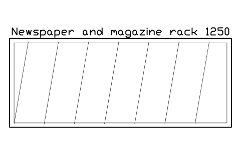 Anteprima del simbolo Newspaper and magazine rack 1250, blocco SMK_NEWS_RACK