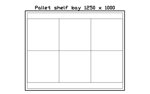 Anteprima del simbolo Pallet shelf bay 1250 x 1000, blocco SMK_PALLET_BAY