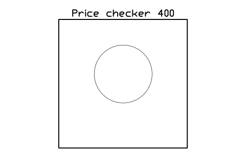 Anteprima del simbolo Price checker 400, blocco SMK_PRICE_CHECK