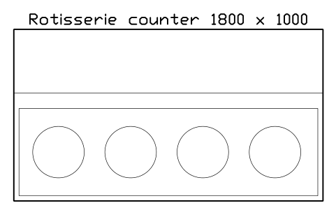 Anteprima del simbolo Rotisserie counter 1800 x 1000, blocco SMK_ROTISSERIE