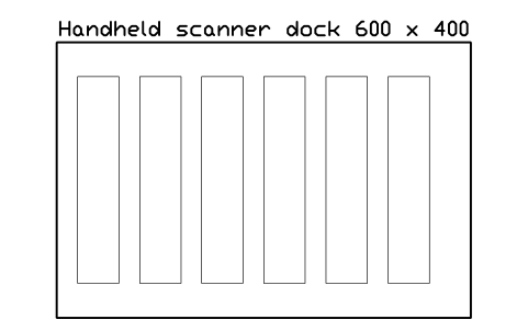Anteprima del simbolo Handheld scanner dock 600 x 400, blocco SMK_SCANNER_DOCK
