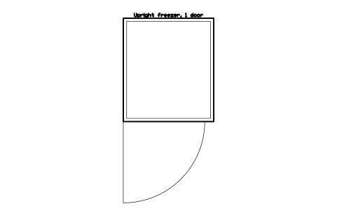 Anteprima del simbolo Upright freezer, 1 door, blocco SMK_UPRIGHT_FRZ_1