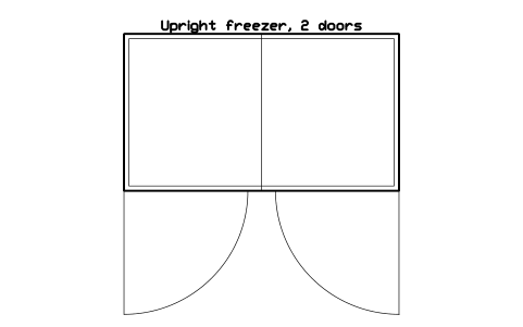 Anteprima del simbolo Upright freezer, 2 doors, blocco SMK_UPRIGHT_FRZ_2