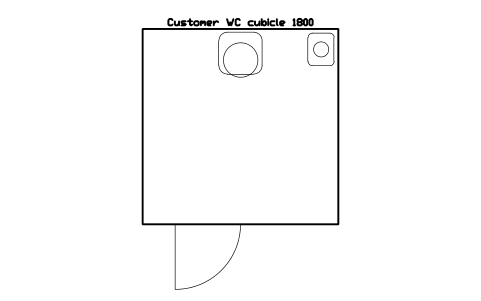 Anteprima del simbolo Customer WC cubicle 1800, blocco SMK_WC_CUSTOMER