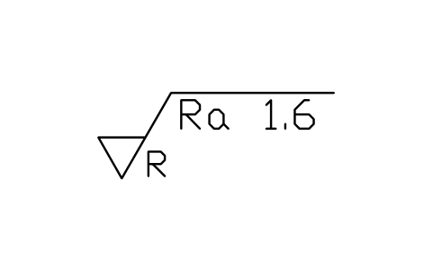 Anteprima del simbolo Ra 1.6, radiale, blocco SUR_LAY_RADIAL