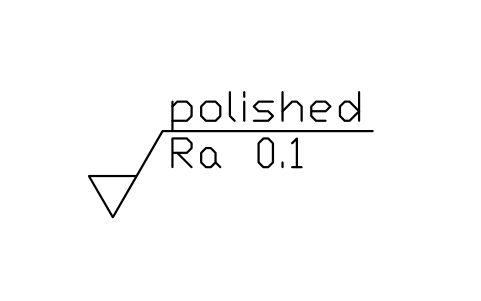 Anteprima del simbolo Lucidato, Ra 0.1, blocco SUR_METH_POLISHED