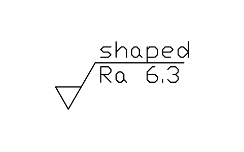 Anteprima del simbolo Limato, Ra 6.3, blocco SUR_METH_SHAPED