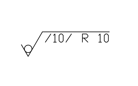Anteprima del simbolo motivo R 10, senza asportazione, blocco SUR_MOTIF_R