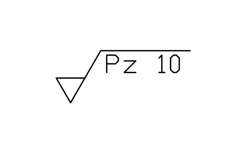 Anteprima del simbolo Pz 10, profilo primario, blocco SUR_PZ_10
