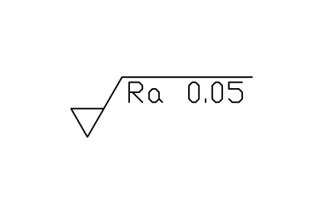 Anteprima del simbolo Ra 0.05, con asportazione, blocco SUR_RA_0_05_MR