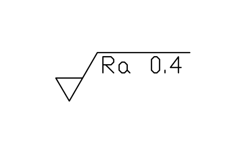 Anteprima del simbolo Ra 0.4, con asportazione, blocco SUR_RA_0_4_MR