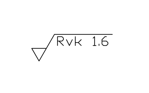Anteprima del simbolo Rvk 1.6, profondità valli ridotta, blocco SUR_RVK_1_6