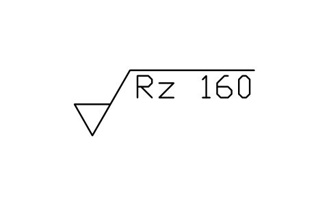 Anteprima del simbolo Rz 160, con asportazione, blocco SUR_RZ_160_MR