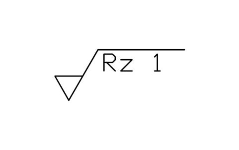 Anteprima del simbolo Rz 1, con asportazione, blocco SUR_RZ_1_MR