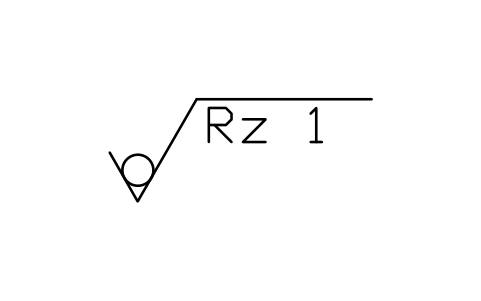 Anteprima del simbolo Rz 1, senza asportazione, blocco SUR_RZ_1_NR