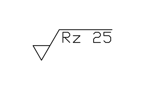 Anteprima del simbolo Rz 25, con asportazione, blocco SUR_RZ_25_MR