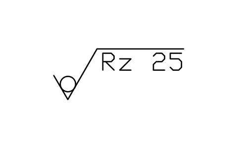 Anteprima del simbolo Rz 25, senza asportazione, blocco SUR_RZ_25_NR