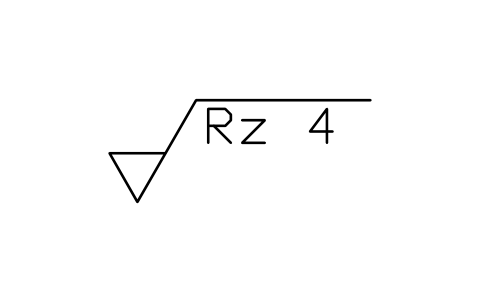 Anteprima del simbolo Rz 4, con asportazione, blocco SUR_RZ_4_MR