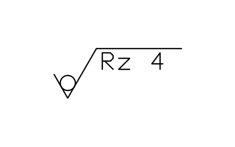 Anteprima del simbolo Rz 4, senza asportazione, blocco SUR_RZ_4_NR