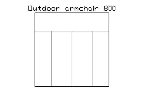 Preview of the Outdoor armchair 800 symbol, block POL_ARMCHAIR_800