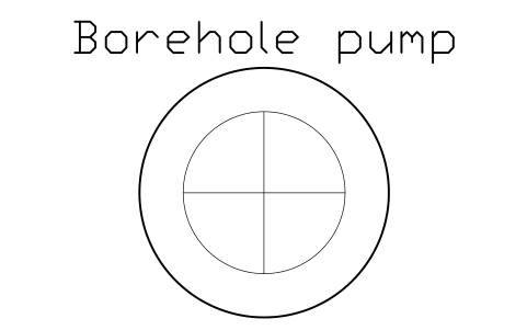 Preview of the Borehole pump symbol, block POL_BORE_PUMP