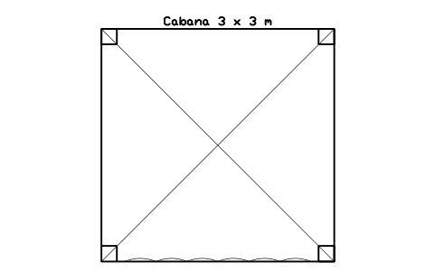 Preview of the Cabana 3 x 3 m symbol, block POL_CABANA_3X3