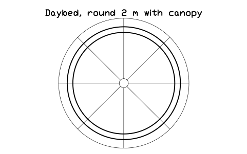Preview of the Daybed, round 2 m with canopy symbol, block POL_DAYBED_R2000