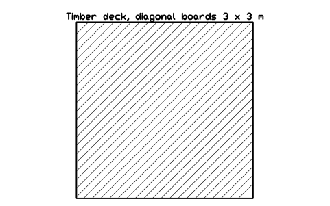 Preview of the Timber deck, diagonal boards 3 x 3 m symbol, block POL_DECK_DIAG