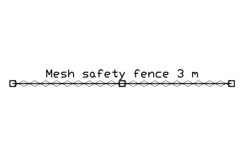 Preview of the Mesh safety fence 3 m symbol, block POL_FENCE_MESH