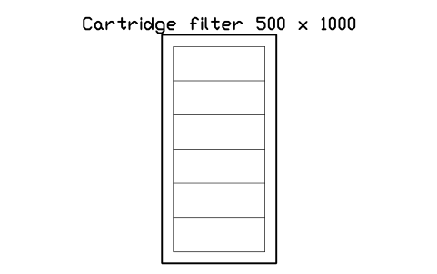 Preview of the Cartridge filter 500 x 1000 symbol, block POL_FILTER_CARTRIDGE