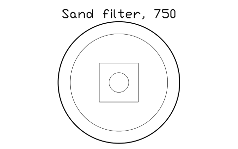Preview of the Sand filter, 750 symbol, block POL_FILTER_SAND