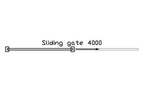 Preview of the Sliding gate 4000 symbol, block POL_GATE_SLIDING_4