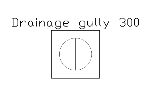 Preview of the Drainage gully 300 symbol, block POL_GULLY
