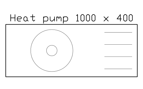 Preview of the Heat pump 1000 x 400 symbol, block POL_HEAT_PUMP