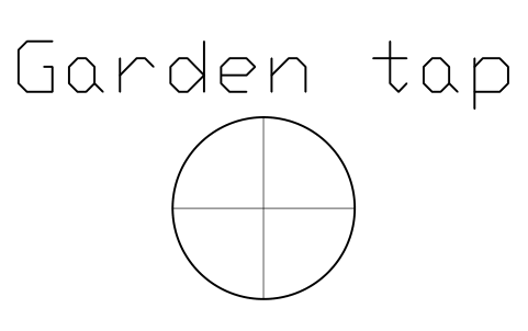 Preview of the Garden tap symbol, block POL_HOSE_BIB