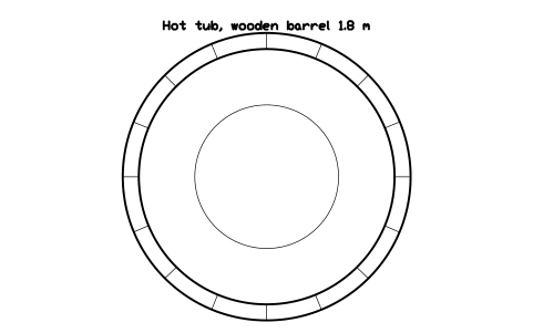 Preview of the Hot tub, wooden barrel 1.8 m symbol, block POL_HOTTUB_BARREL