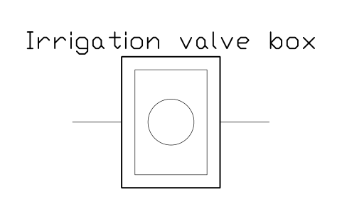 Preview of the Irrigation valve box symbol, block POL_IRRIGATION_VALVE