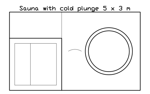Preview of the Sauna with cold plunge 5 x 3 m symbol, block POL_LAYOUT_PLUNGE_SAUNA