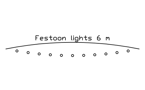 Preview of the Festoon lights 6 m symbol, block POL_LIGHT_FESTOON