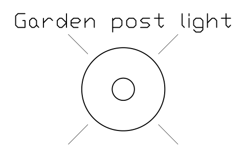Preview of the Garden post light symbol, block POL_LIGHT_POST