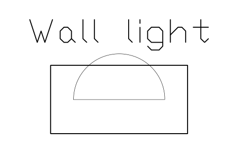 Preview of the Wall light symbol, block POL_LIGHT_WALL
