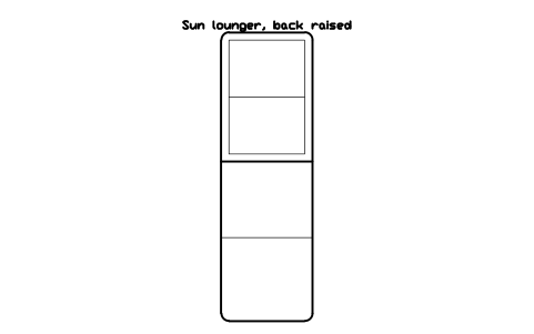 Preview of the Sun lounger, back raised symbol, block POL_LOUNGER_ADJ