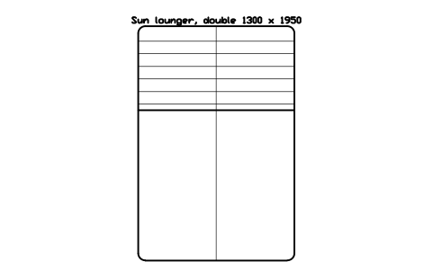 Preview of the Sun lounger, double 1300 x 1950 symbol, block POL_LOUNGER_DOUBLE