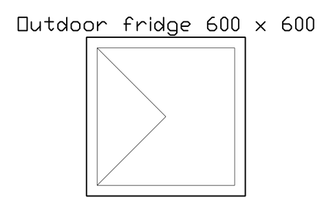 Preview of the Outdoor fridge 600 x 600 symbol, block POL_OUTDOOR_FRIDGE