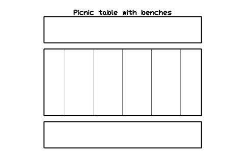 Preview of the Picnic table with benches symbol, block POL_PICNIC_TABLE