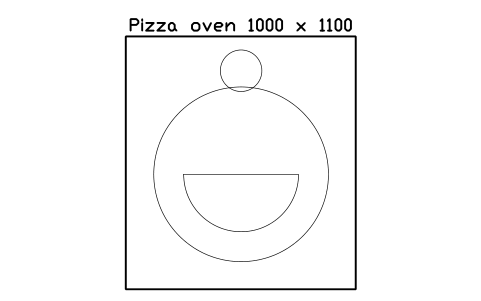 Preview of the Pizza oven 1000 x 1100 symbol, block POL_PIZZA_OVEN