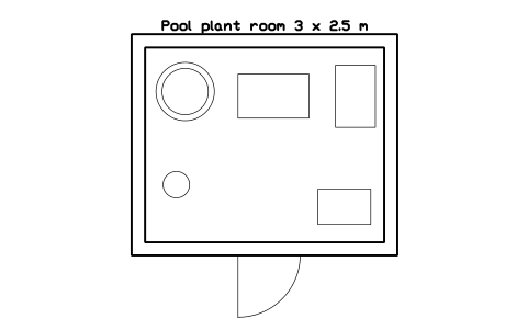 Preview of the Pool plant room 3 x 2.5 m symbol, block POL_PLANT_ROOM